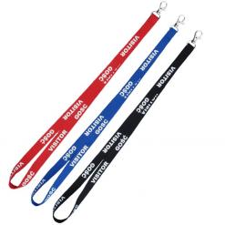 15mm Black Visitor Lanyard with Trigger Clip