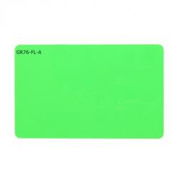 Premium PVC coloured green fluorescent blank cards